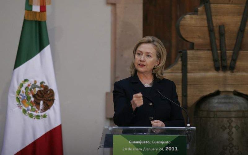 Clinton in Guanajuato. Foto EPA