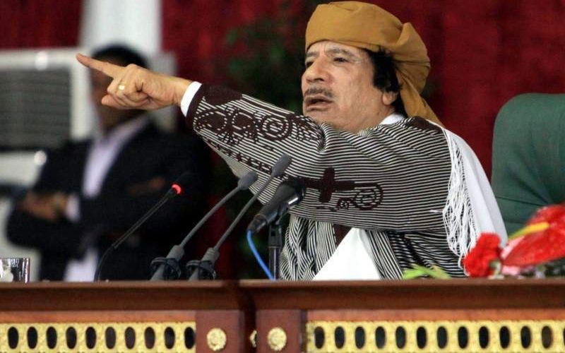 De Libische leider Muammar Gaddafi. Foto EPA