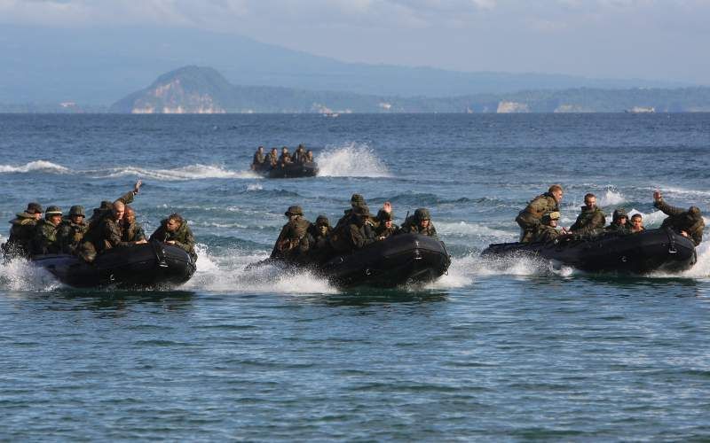 Amerikaanse mariniers in actie. Foto EPA