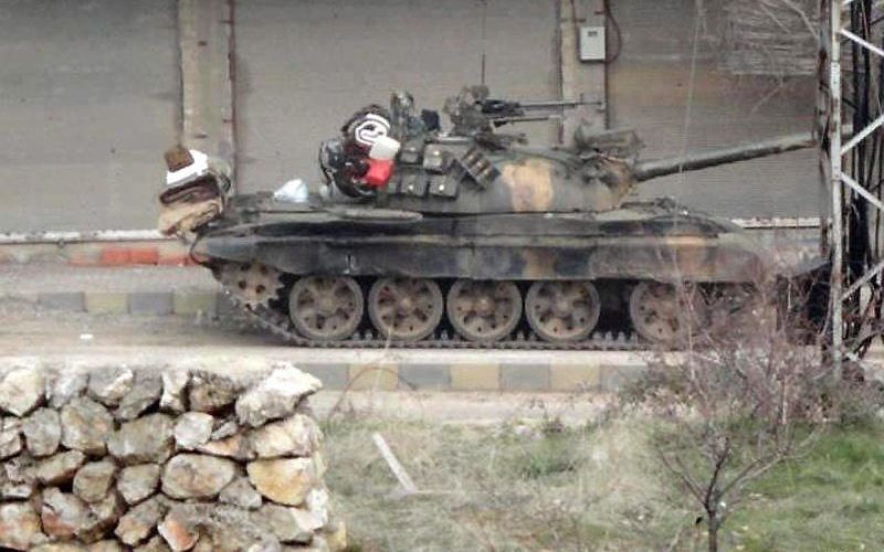 Syrische tank. Foto EPA