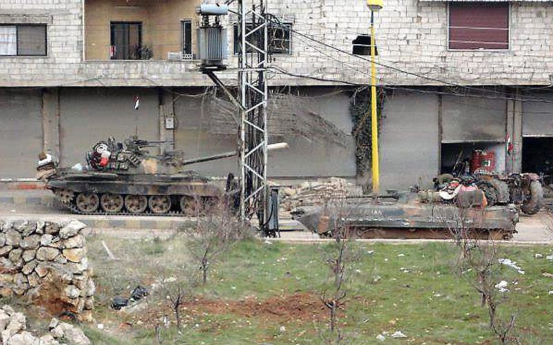 Tanks in Damascus.  Foto EPA