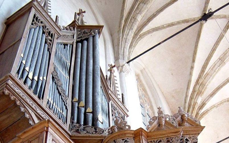 De orgelkassen van het Peter Gerritszorgel in de Middelburgse Koorkerk. Foto Dick Sanderman