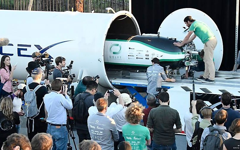 Delft Hyperloop. beeld AFP