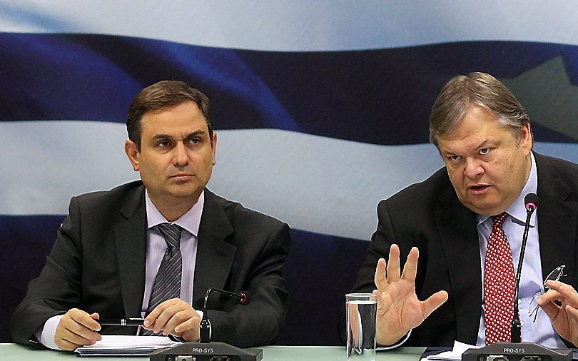 Philippos Sachinidis (L) en Evangelos Venizelos (R). Foto EPA