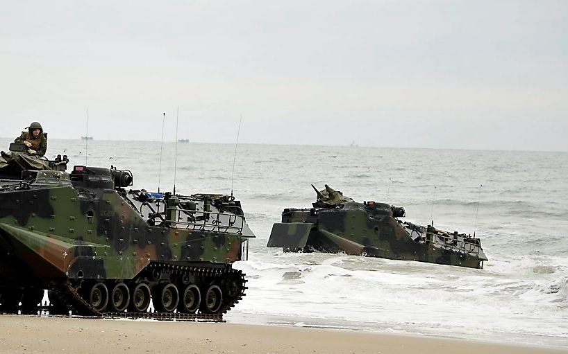 'Aanval’ op de kust van de Amerikaanse staat North Carolina. Foto EPA