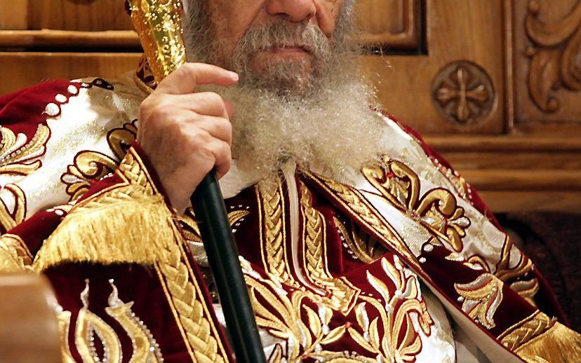 De Koptische Kerk van Egypte kiest op 2 december een nieuwe paus. Paus Shenouda III (foto) overleed in maart van dit jaar. Foto EPA