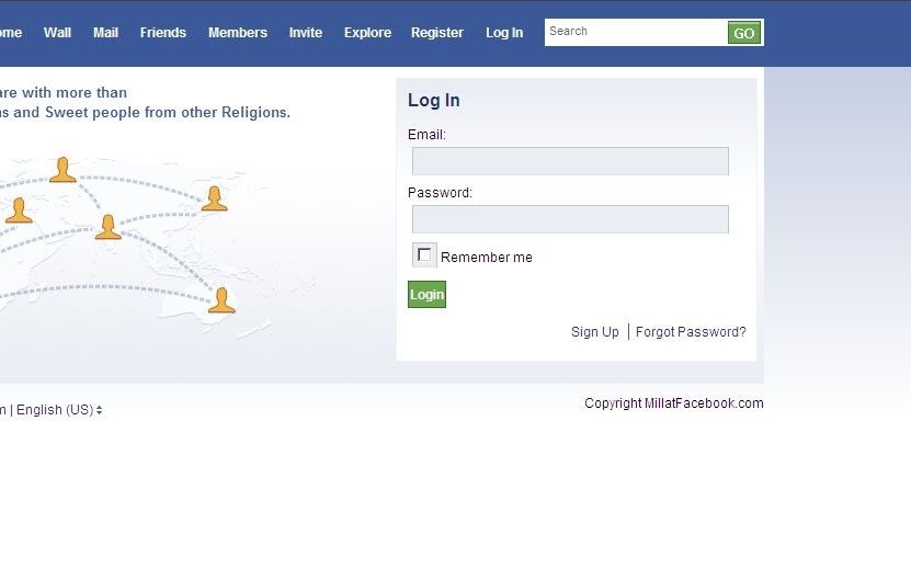 LAHORE - Screenshot van de website van Millatfacebook. Foto RD