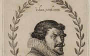 Portret van Bredero. Reproductie uit 1619 naar een gravure. beeld Wikipedia