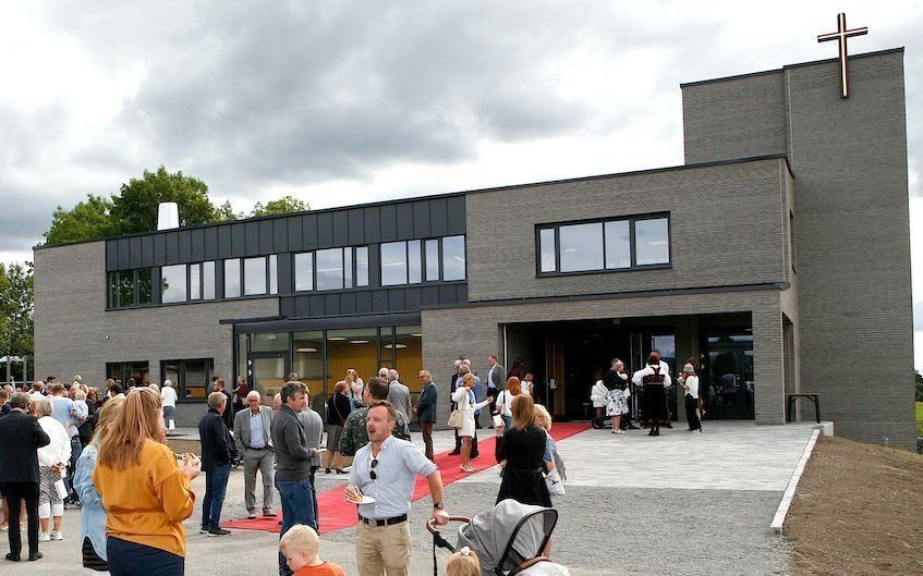 De Skauen Church in Skien bij de opening vorig jaar. beeld DELK Telemark, Kristelig Pressekontor