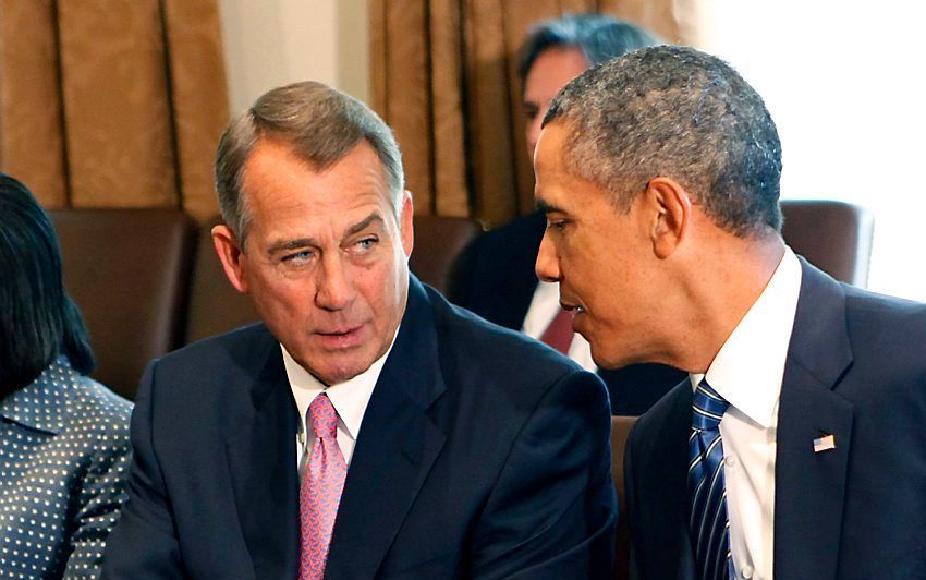 Boehner (L) en Obama. Foto EPA