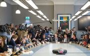 Veel media donderdag bij de VVD. beeld ANP