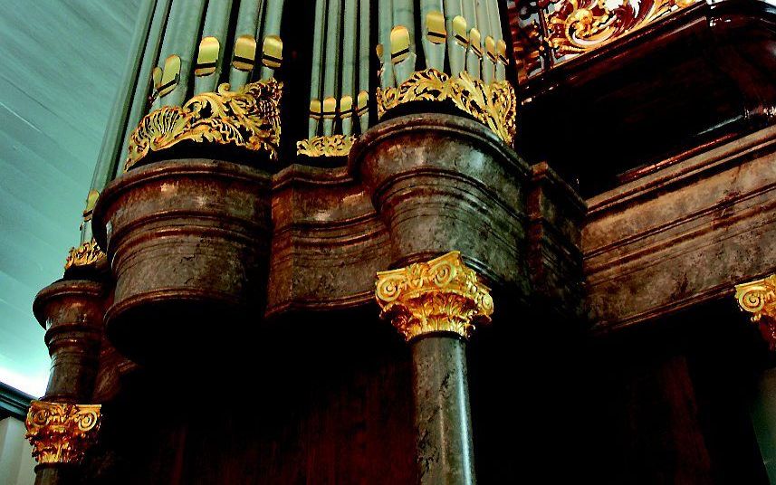 Het orgel in de Waalse Kerk van Leiden. Foto orgelcommissie