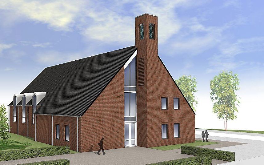 Nieuwe kerk voor hersteld hervormde gemeente Veen. beeld Peter Honcoop Architectuur