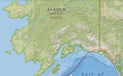 Plek van de aardbeving bij Alaska. beeld EPA