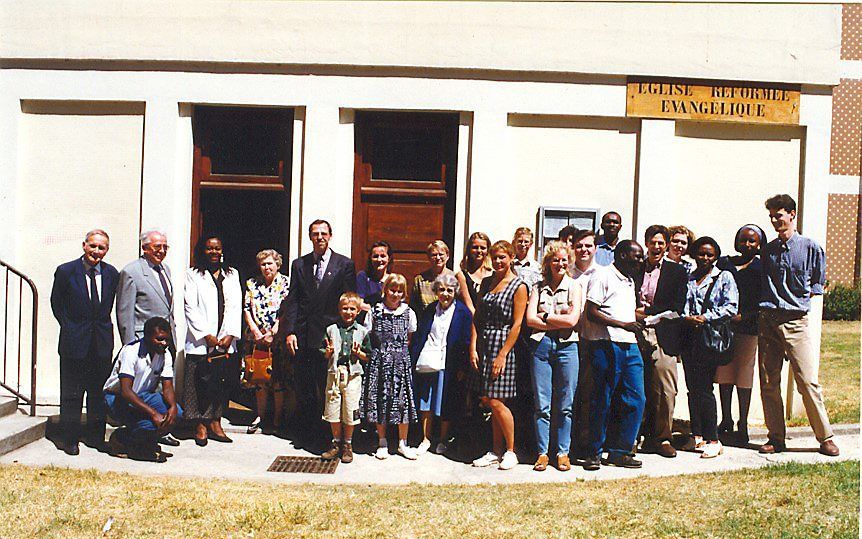 Het gebouw van de Église Protestante Réformée Évangelique in Parijs in de jaren 90, waar ds. Dik Brienen destijds predikant van was. beeld familie Brienen