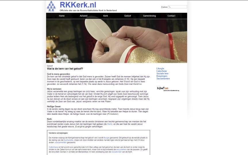 Website van de Rooms-Katholieke Kerk in Nederland. Foto RD