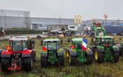 Boeren blokkeerden in december het distributiecentrum van Jumbo in Raalte. beeld ANP, Vincent Jannink
