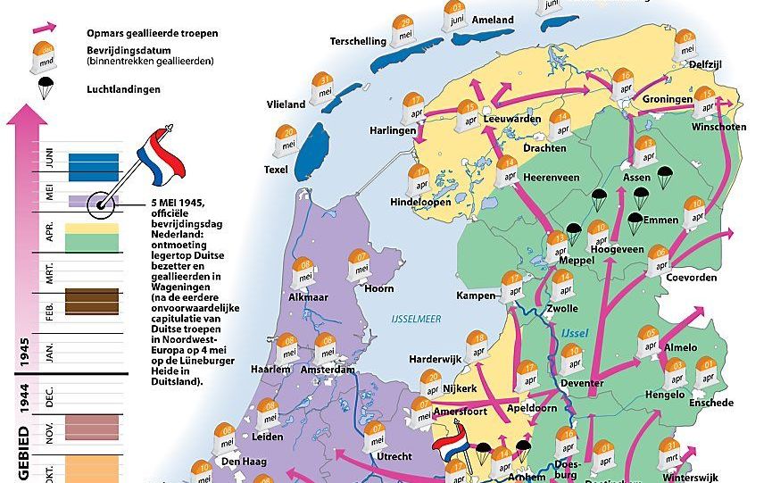 Oosten van Nederland zeventig jaar geleden bevrijd door geallieerden