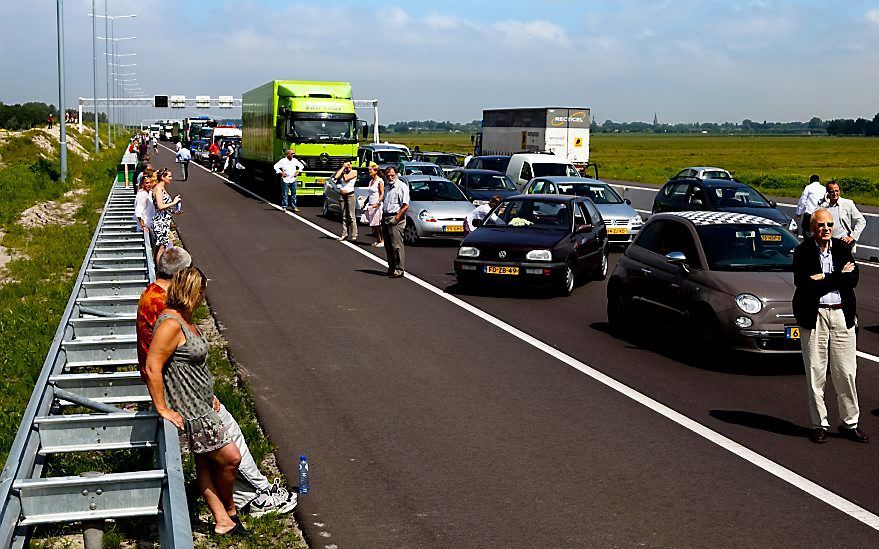 Op de A1 en A30 is veel fileleed. beeld ANP