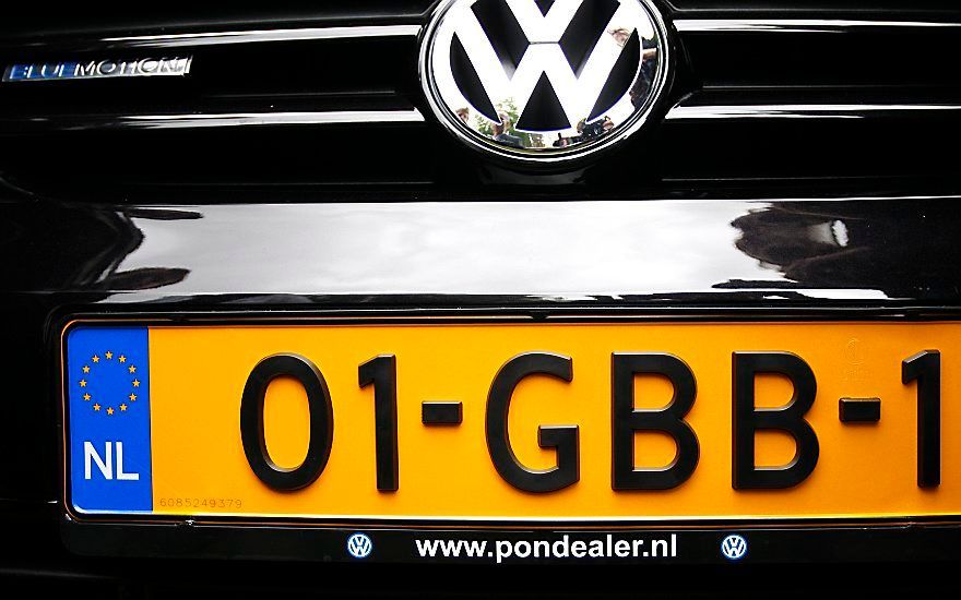 Nummerbord. Foto ANP