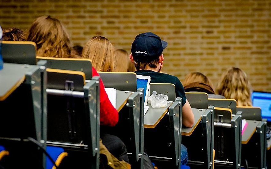 Een collegezaal van de universiteit van Tilburg. beeld ANP, Robin van Lonkhuijsen