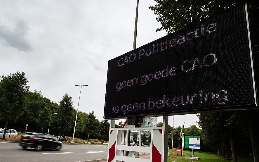 In 2018 voerde de politie ook al actie voor betere cao-voorwaarden. beeld ANP, Alexander Schippers