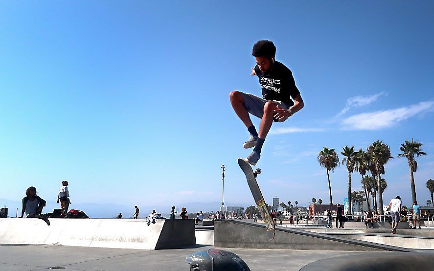 Straatbeeld in Venice, Californië. beeld EPA, Mike Nelson