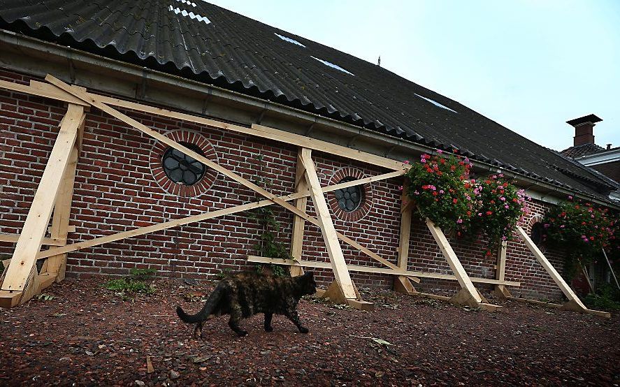 Stutwerk bij een woning in Bedum. Beeld ANP