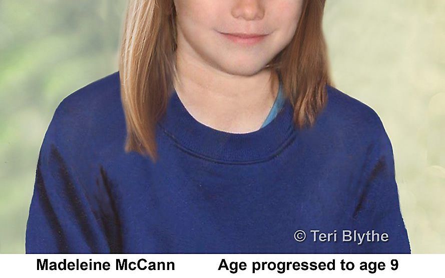 Madeleine McCann (bewerkte foto). Foto EPA