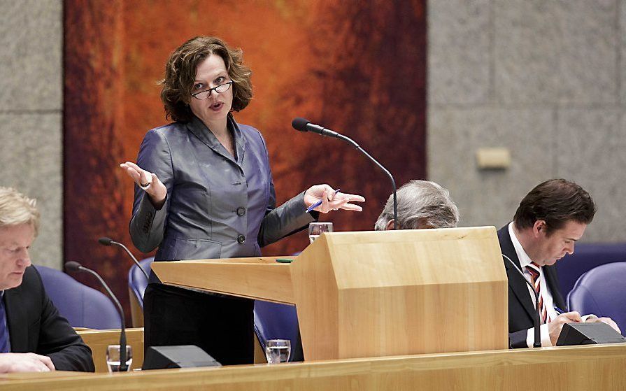 Minister Schippers tijdens het Kamerdebat donderdag. Foto ANP