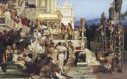 Nero gaf de christenen de schuld van de brand in Rome (64). beeld Sukiennice Museum