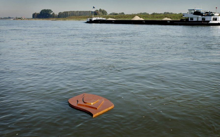 De Rijn en de Waal bij het Gelderse Millingen aan de Rijn krijgen meer ruimte.  Foto ANP