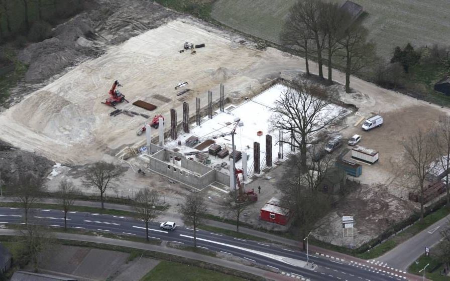 Het bouwterrein. Foto Bosch Beton