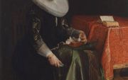 ”Portret van Eva Wtewael (1607-1635) uit 1628, geschilderd door haar vader Joachim Anthonisz Wtewael. De rijk uitgedoste Eva symboliseert deugdzaamheid. Het schaartje dat ze in haar hand heeft wijst op de eindigheid van het leven. beeld Centraal Museum, U