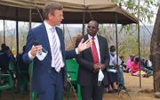 Toespraak van directeur J. van der Ham, vorige week in Namitalala in Malawi. beeld Stéphanos