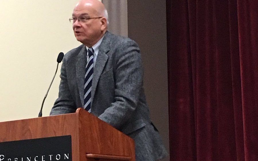 Tim Keller houdt zijn lezing aan Princeton Theological Seminary. beeld prof. dr. George Harinck