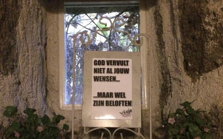 Bemoedigende tekst. beeld RD