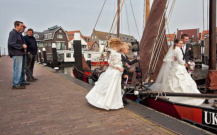 Trouwen op Urk. Foto ANP