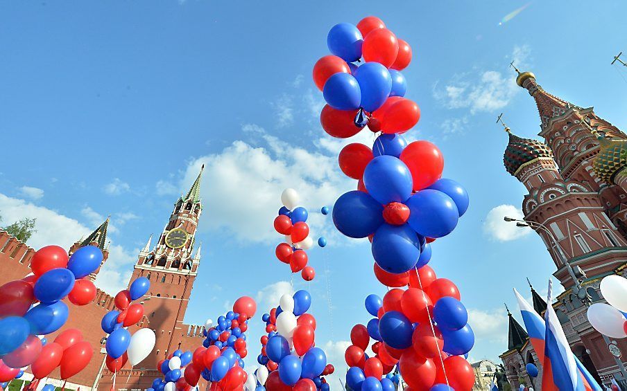 Betogers op het Rode Plein. Foto AFP