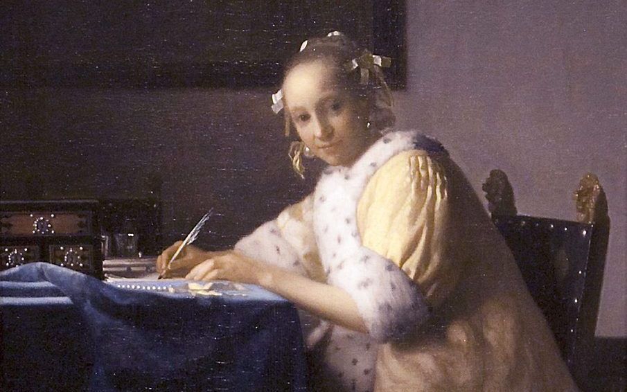 ”Schrijvend meisje”, Johannes Vermeer. Foto Wikimedia