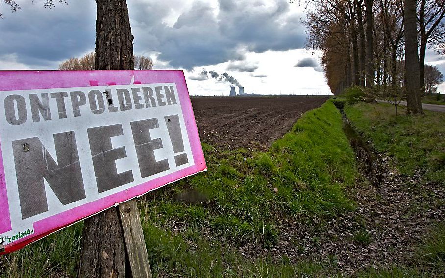 De ontpoldering van de Hedwigepolder stuitte op veel verzet. Beeld ANP