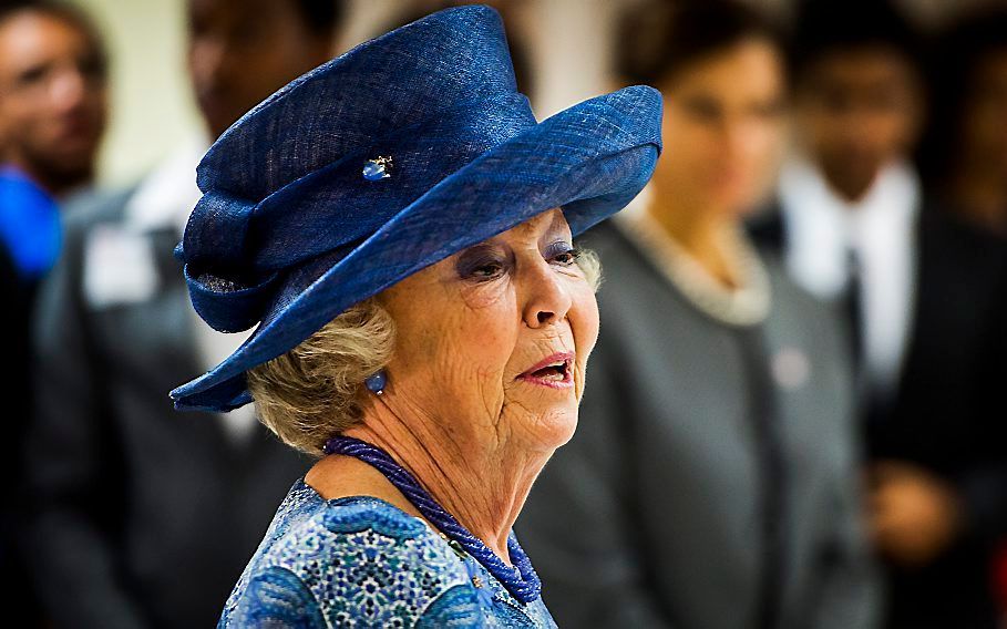 Prinses Beatrix tijdens de opening van het Koninkrijksjeugdparlement. Foto ANP