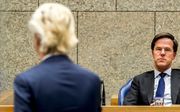 PVV-leider Wilders (l.) en VVD-voorman Rutte. beeld ANP, Jerry Lampen