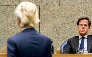 PVV-leider Wilders (l.) en VVD-voorman Rutte. beeld ANP, Jerry Lampen