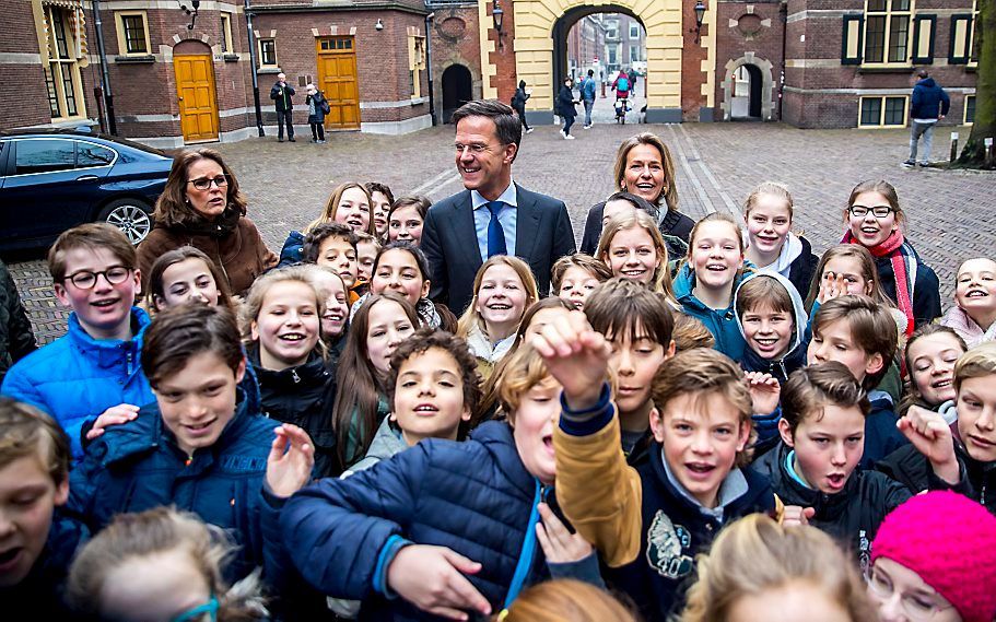 Kinderen op het Binnenhof. beeld ANP