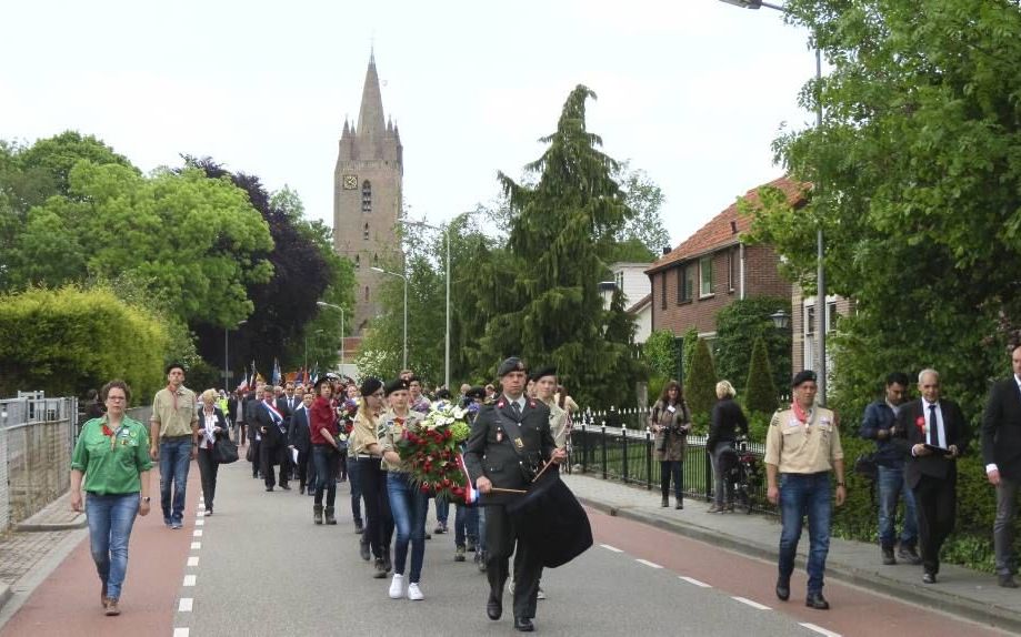 Herdenking van Fransen in Kapelle. beeld Van Scheyen Fotografie