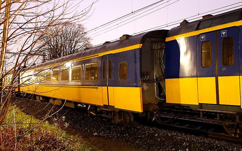 Ontsporing van de trein bij Hilversum. Beeld ANP