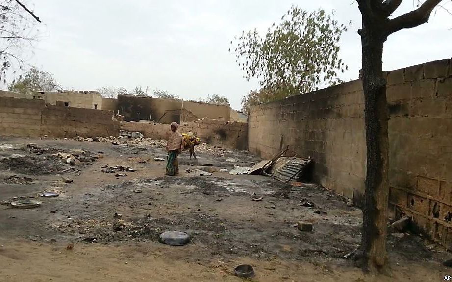 In de stad Baga richtte Boko Haram vorig jaar mei een bloedbad aan. beeld AP