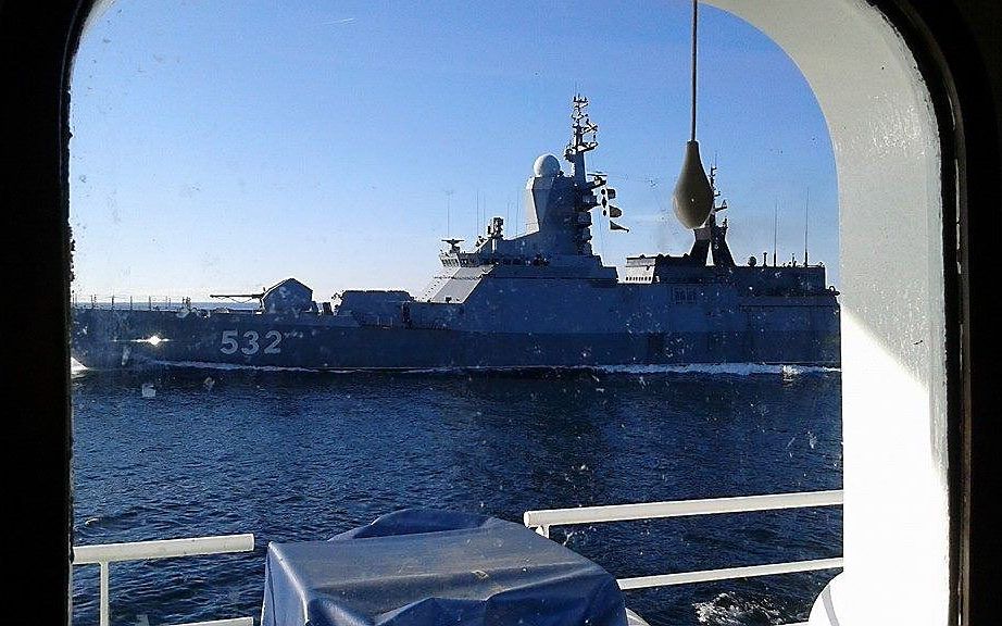 Russisch marineschip. beeld AFP