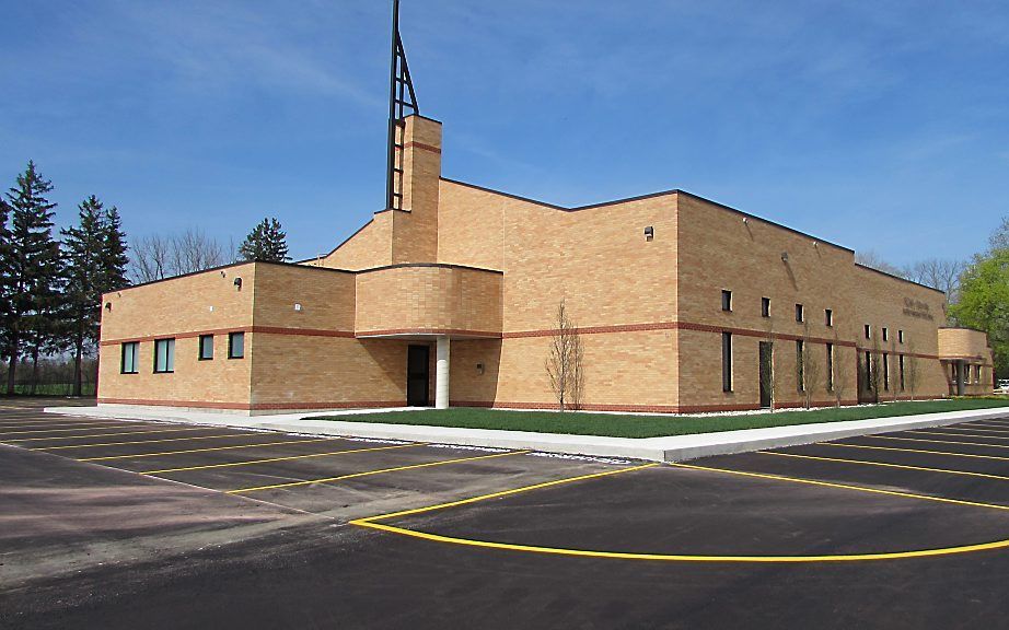 De nieuwe kerk van de Netherlands Reformed Congregation in North America (RCNA) in Newark (Ontario, Canada).  beeld RCNA Newark